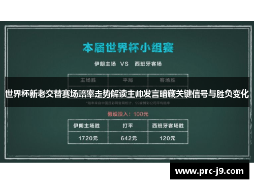 世界杯新老交替赛场赔率走势解读主帅发言暗藏关键信号与胜负变化